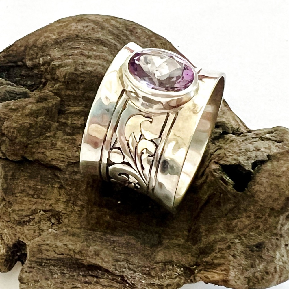 Janice Girardi Sterling Silver Amethyst String. View 2